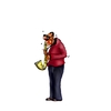 Cartoon: jazz sax (small) by thegaffer tagged music jazz sax