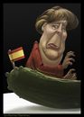 Cartoon: Angela Merkel (small) by GRamirez tagged angela,merkel,cucumbers,pepinos,spanish