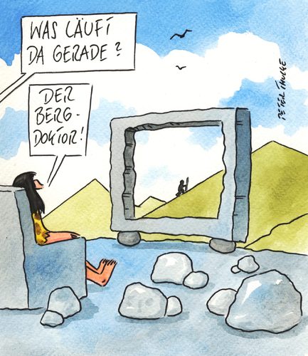 Cartoon: bergdoktor (medium) by Peter Thulke tagged bergdoktor,fernsehen,bergdoktor,fernsehen