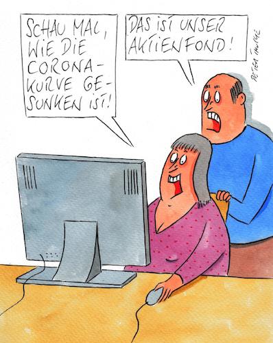 Cartoon: corona aktien (medium) by Peter Thulke tagged corona,aktien,aktienfond,corona,aktien,aktienfond