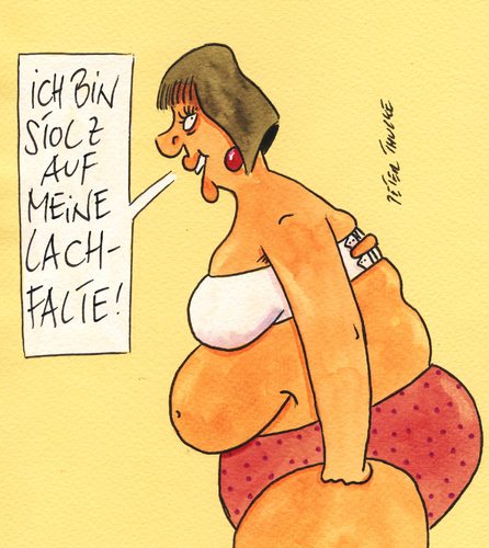 Cartoon: lachfalte (medium) by Peter Thulke tagged lachfalte,liebe,sex,frau,frauen,stolz,lachfalte,lachfalten,alter,altern,beauty