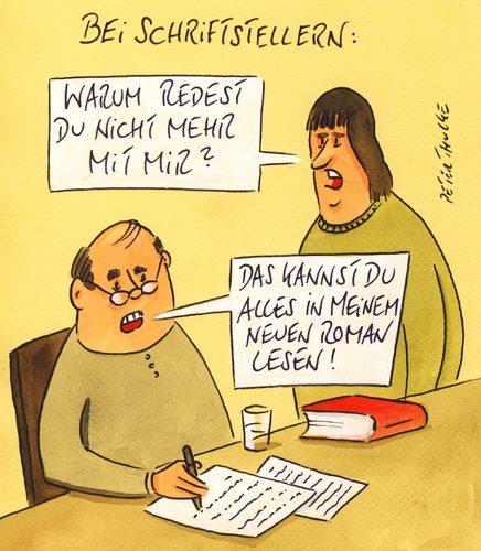 Cartoon: schriftsteller (medium) by Peter Thulke tagged buch,buch