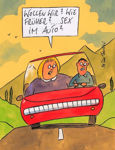 Cartoon: sex (medium) by Peter Thulke tagged auto,ehe,sex,auto,ehe