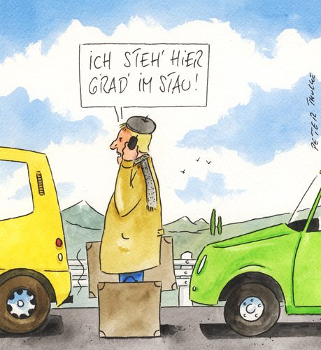 Cartoon: stau (medium) by Peter Thulke tagged stau,auto,auto,stau,verkehr,straßenverkehr