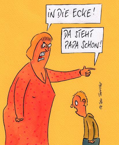 Cartoon: strafe (medium) by Peter Thulke tagged familie,familie
