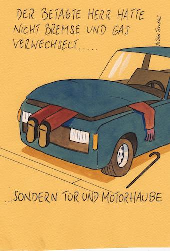 Cartoon: verwechselt (medium) by Peter Thulke tagged ältere,autofahrer,auto,ältere,autofahrer,auto