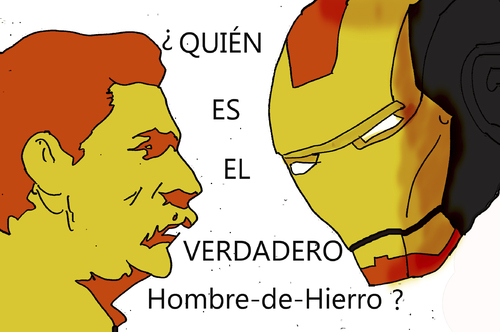 Cartoon: IRONMAN? (medium) by apestososa tagged hombre,hierro,ironman