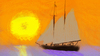 Cartoon: Schiff im Sonnenuntergang (small) by ChrisCross tagged malen