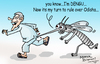 Cartoon: Dengu in Odisha (small) by mangalbibhuti tagged odisha,dengu,naveenpatnaik,mangalbibhuti,musquito