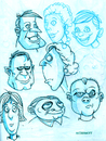 Cartoon: Sketchbook Faces (small) by Cartoons and Illustrations by Jim McDermott tagged sketchbook,people,crowd,faces