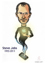 Cartoon: Steve Jobs 1955-2011 (small) by gilderic tagged gilderic,illustration,caricature,portrait,steve,jobs,apple,iphone