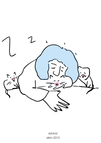 Cartoon: Cat sleep (medium) by adimizi tagged cat