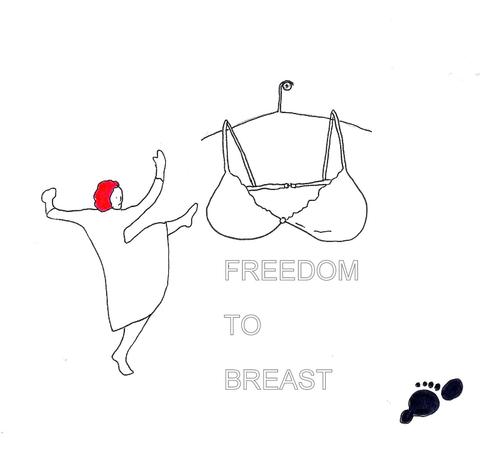 Cartoon: Freedom to breast (medium) by adimizi tagged cizim
