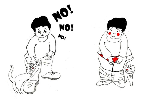 Cartoon: no! (medium) by adimizi tagged cat