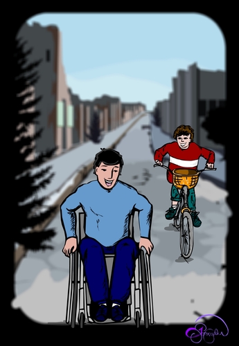 Cartoon: Engelsiz ODTÜ Sergisi (medium) by duygu saracoglu tagged disabled,people