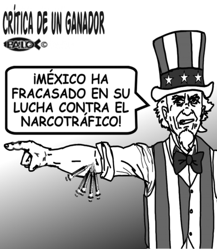Cartoon: Critica (medium) by Empapelador tagged mexico,usa,drogas