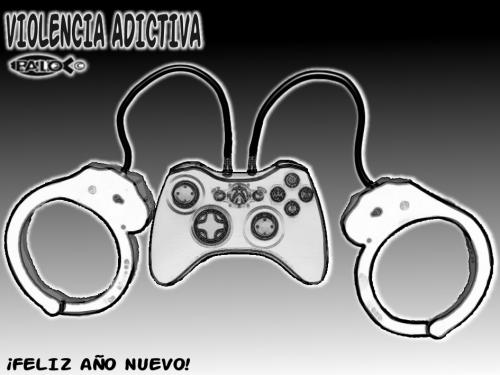 Cartoon: Violencia adictiva (medium) by Empapelador tagged navidad
