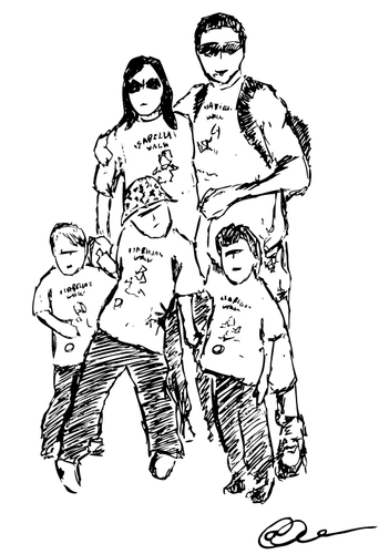 Cartoon: Family (medium) by AndyWilliams tagged family,drawing,people,children,adults