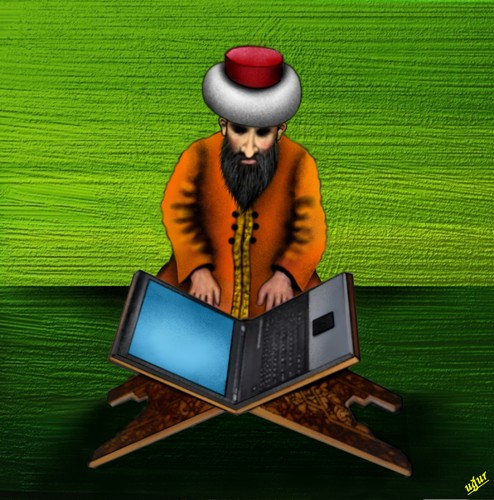 Cartoon: laptop (medium) by ugur demir tagged mm