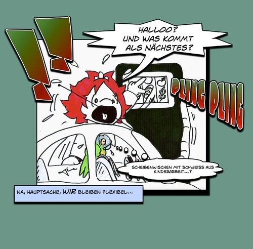Cartoon: E10 (medium) by Queenie tagged e10,bio,erneuerbar,energie,chaos