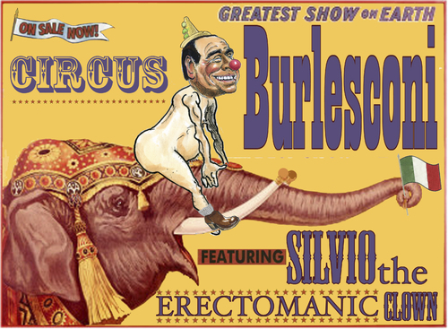 Cartoon: circus Burlesconi (medium) by jean gouders cartoons tagged italian,burlescon,woman