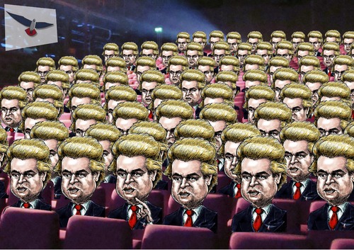 Cartoon: party congress (medium) by jean gouders cartoons tagged wilders,netherlands,wilders,pvv,poliitk,partei,parteien