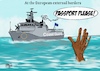 Cartoon: At the external European borders (small) by jean gouders cartoons tagged refugees,boats,mediterranean,drowning