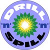 Cartoon: Drill and Spill (small) by Alf Miron tagged bp oil spill gulf of mexico environment ocean sticker button