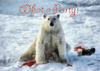Cartoon: What a Party! (small) by Alf Miron tagged santa,claus,xmas,christmas,polar,bear,arctic,climate,change,earth,warming,food