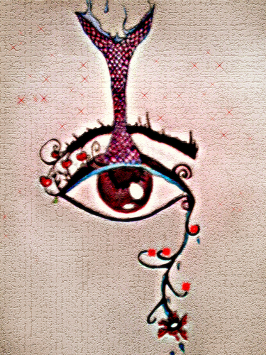Cartoon: göz (medium) by avarekadin tagged eye,rose,flower
