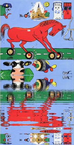 Cartoon: the water effct make it real art (medium) by cornagel tagged horse,art