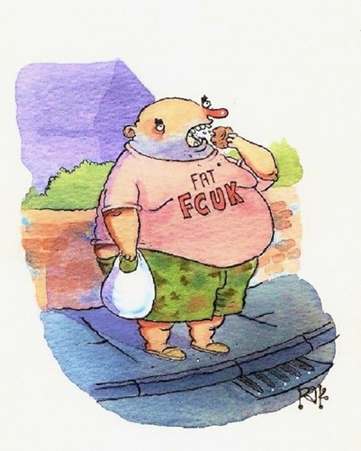 Cartoon: Fat FCUK (medium) by paktoons tagged pak,gag,cartoon