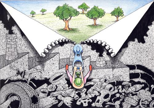 Cartoon: Descontaminando (medium) by lloyy tagged nature,naturaleza,polution,ecology,ecologia