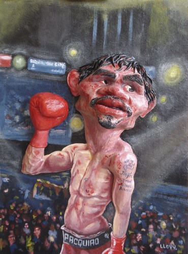 Cartoon: Manny Pacquiao (medium) by lloyy tagged manny,pacquiao,pacman,the,destroyer,philipine,boxer,famous,people