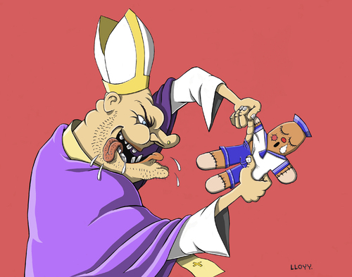 Cartoon: Sacerdote Pedofilo (medium) by lloyy tagged religion