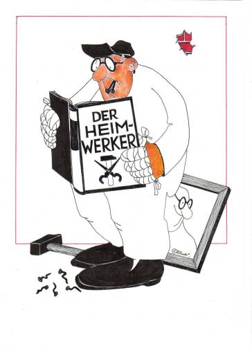 Cartoon: heimwerker (medium) by ruditoons tagged handbuch,
