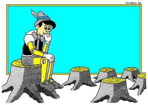 Cartoon: Pinocchio (medium) by srba tagged pinocchio,the,tinker,woods,ecology