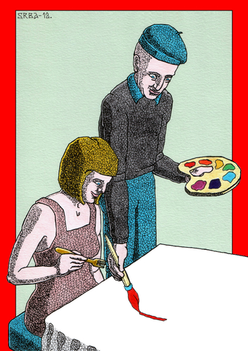 Cartoon: Soul Food (medium) by srba tagged women,8thmarch,food,paintings,impresions