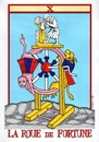 Cartoon: La Roue de  Fortune (small) by srba tagged tarot cards beer