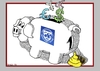 Cartoon: World pig (small) by srba tagged financial crisis banks money