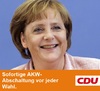 Cartoon: CDU-Wahlplakat (small) by Paramantus tagged cdu,wahlen,wahlplakat,merkel,atom,moratorium,akw