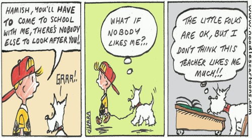 Cartoon: Hamish at school!.. (medium) by noodles cartoons tagged hamish,scotty,dog,school,sunny,teacher