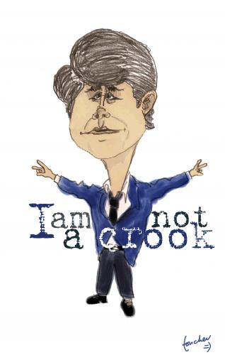 Cartoon: I am not a crook (medium) by Bravemaina tagged illinois,governer,rod,blagojevich,impeachment