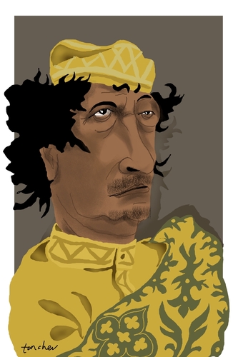 Cartoon: Muammar al-Gaddafi (medium) by Bravemaina tagged gaddafi