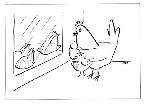 Cartoon: Parental Control (medium) by Mihail tagged chicken,parents,children,window,shop,naked,