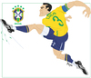 Cartoon: LUCIO (small) by ELPEYSI tagged lucios brasil futbol futebol jogar