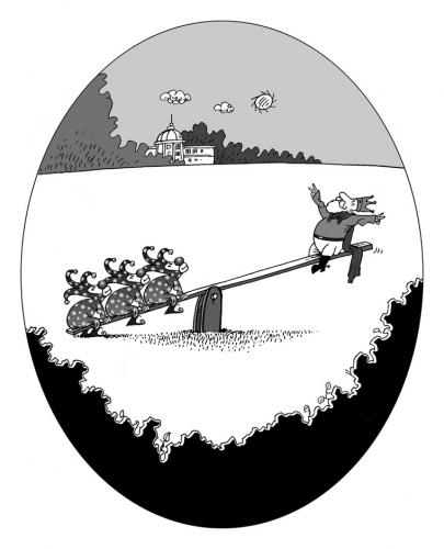 Cartoon: Fragile power (medium) by yl628 tagged king,and,clown