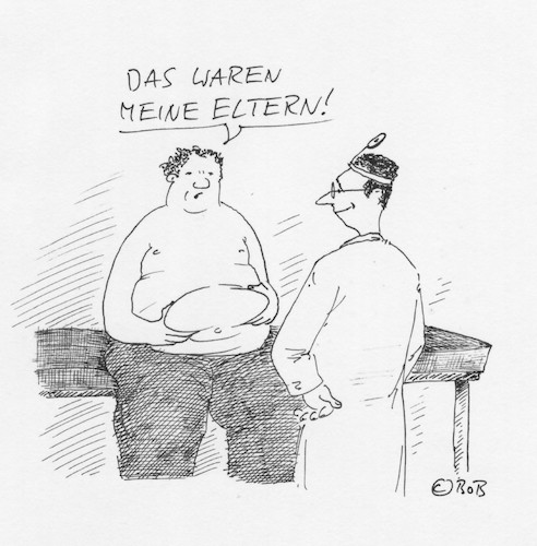 Cartoon: So ist das (medium) by Christian BOB Born tagged eltern,fett,bauch,übergewicht,genetik,haha,eltern,fett,bauch,übergewicht,genetik,haha