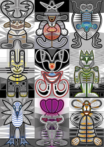 Cartoon: Collection Of Graphical Figures (medium) by constable tagged figures,graphics,fantasy,collection