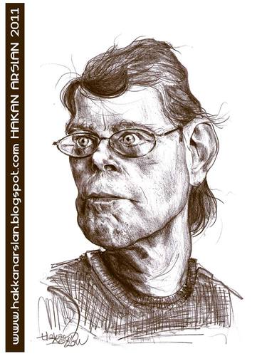 Cartoon: stephen king (medium) by hakanarslan tagged stephen,king,korku,film,pet